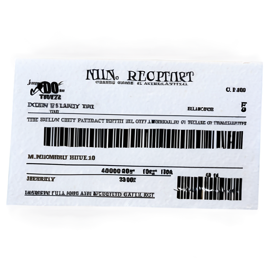 Receipt Form Png Ndq