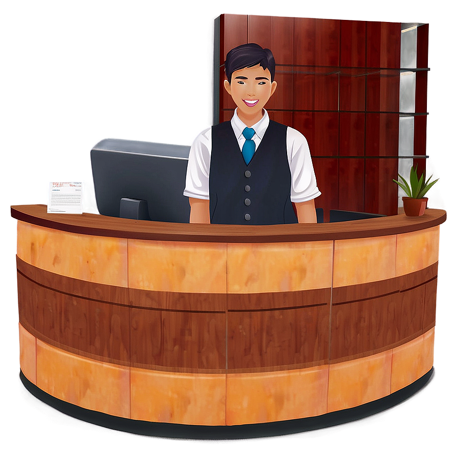 Reception Desk Worker Png 24