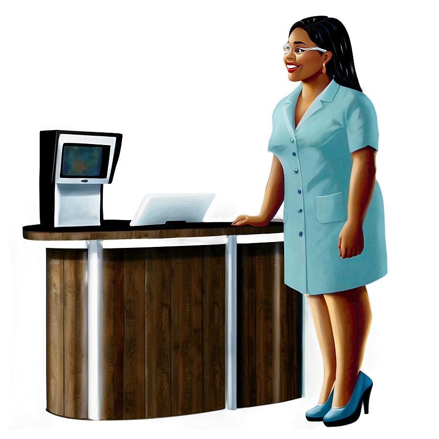 Receptionist And Customer Png 06272024