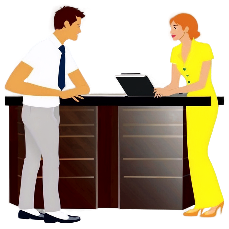 Receptionist And Customer Png Ged67