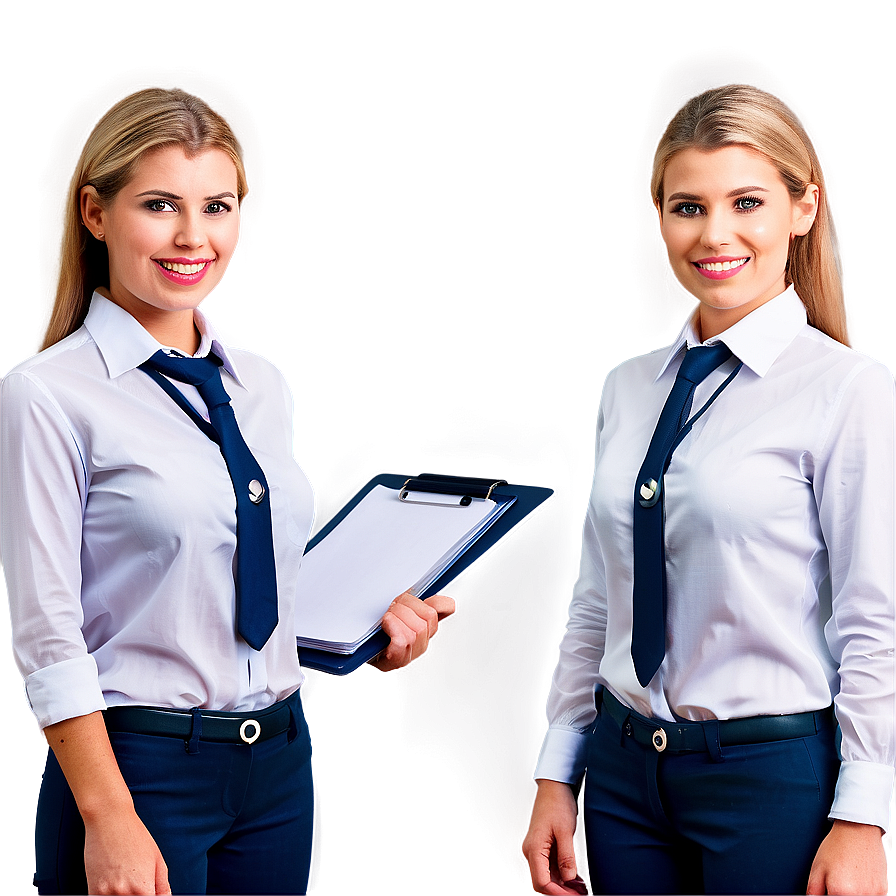 Receptionist With File Folder Png 06272024