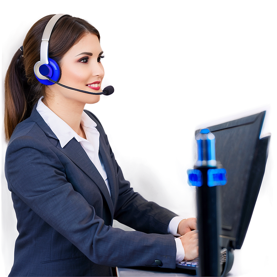 Receptionist With Headset Png Yst1