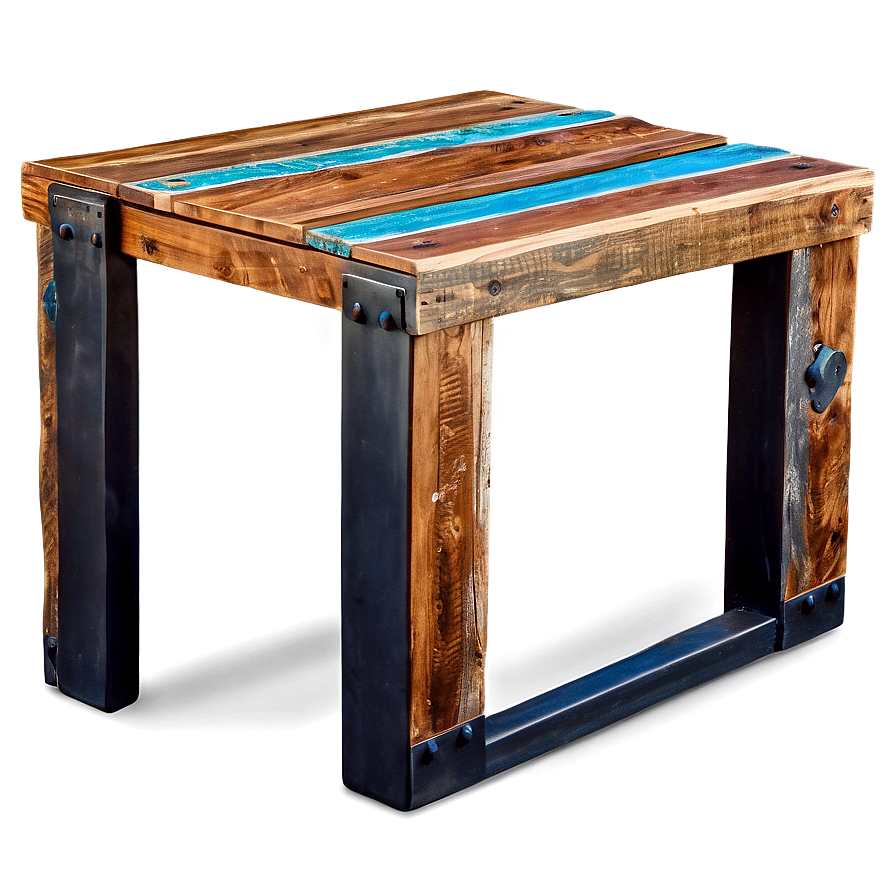 Reclaimed Wood End Table Png 06292024