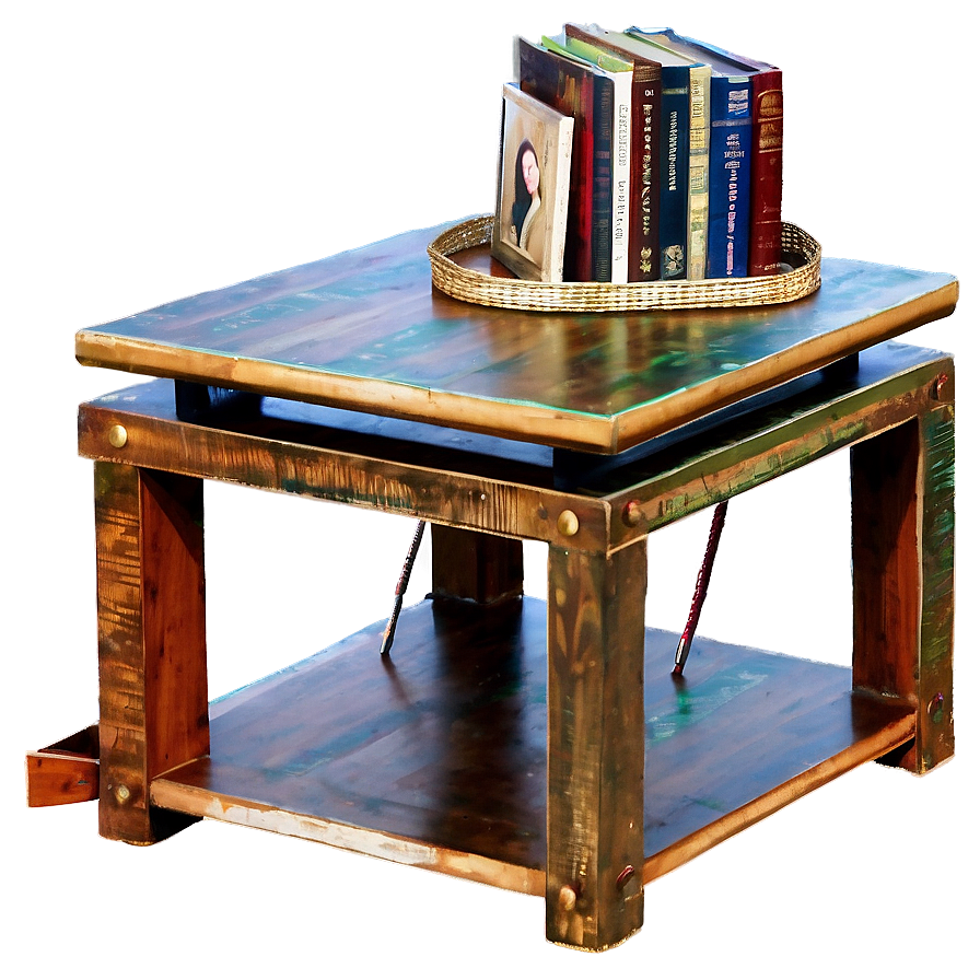 Reclaimed Wood End Table Png Tph