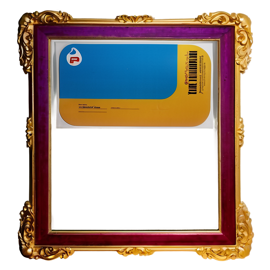 Rectangular Certificate Frame Png 06262024