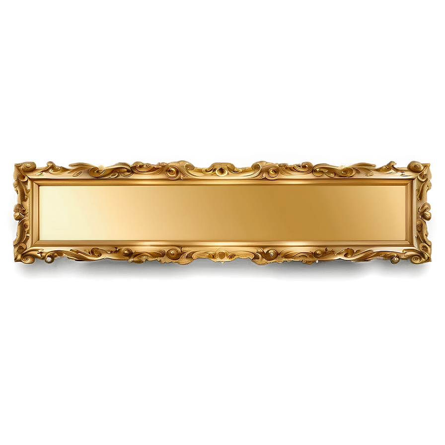 Rectangular Golden Frame Png Ggq