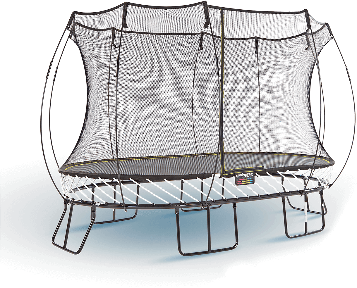 Rectangular Trampoline With Enclosure