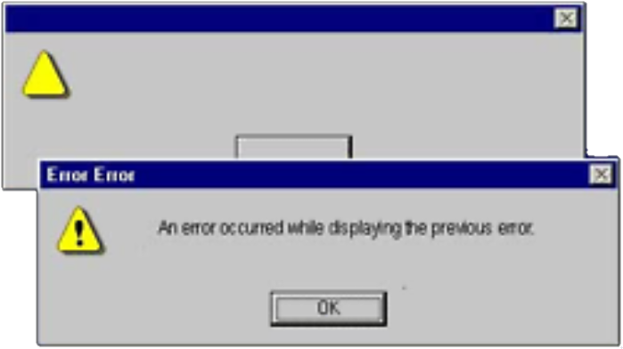 Recursive Error Dialog Screenshot