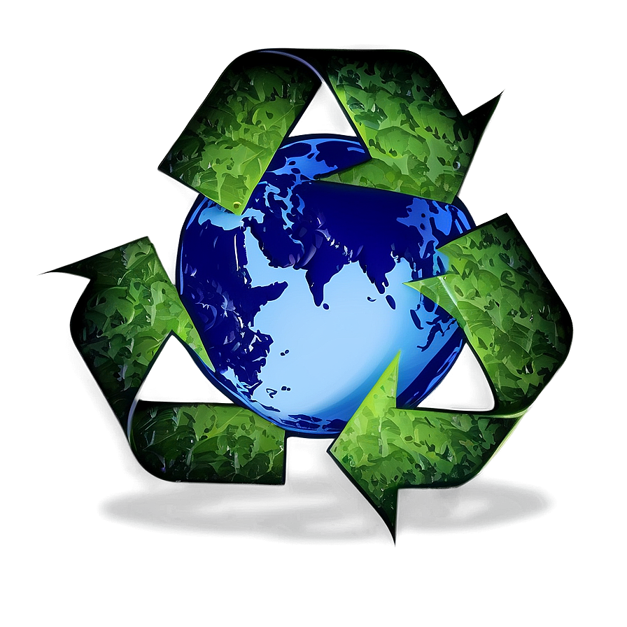 Recycle Logo With Earth Background Png Saq66