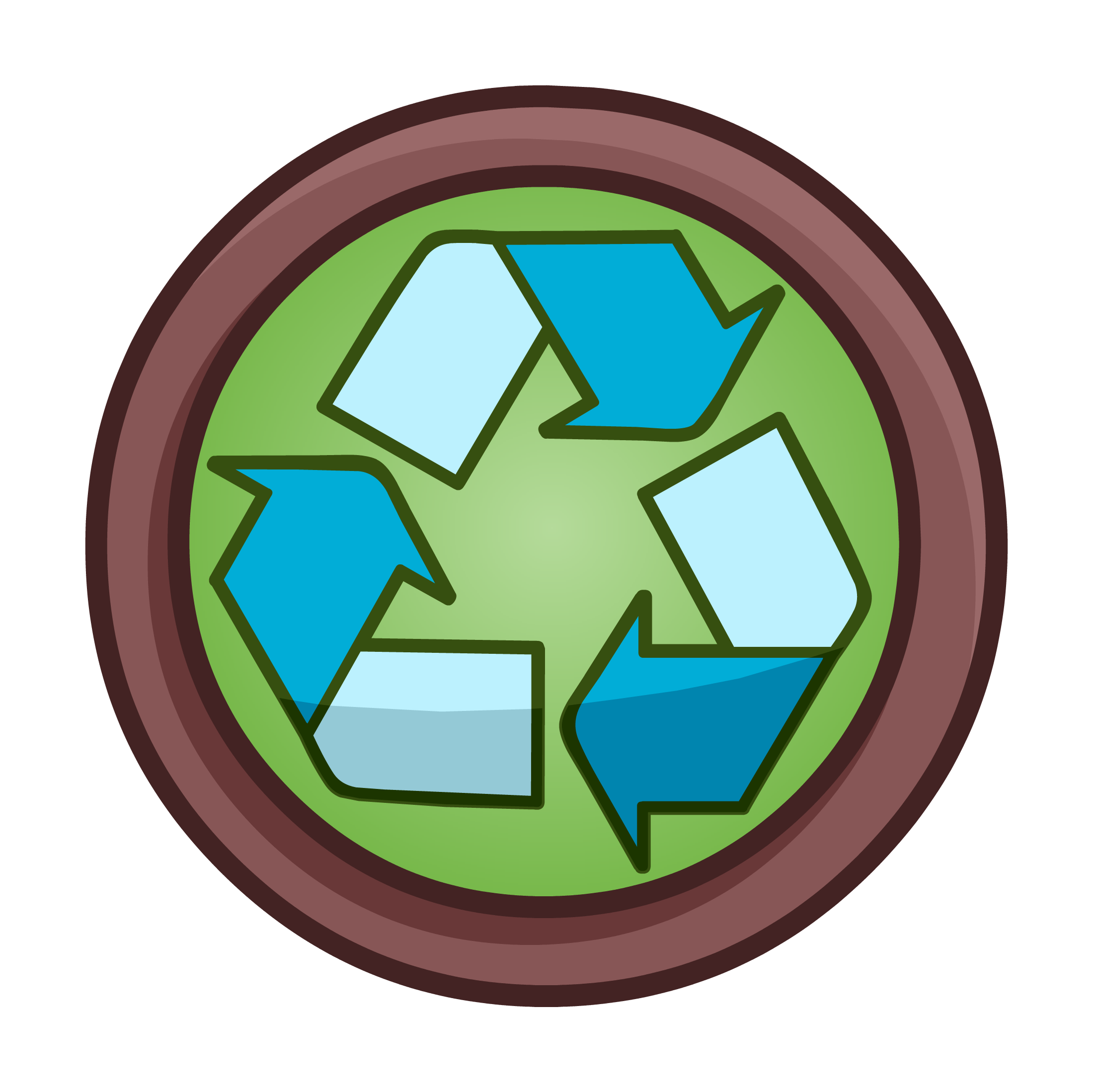 Recycle Symbol Cartoon Style