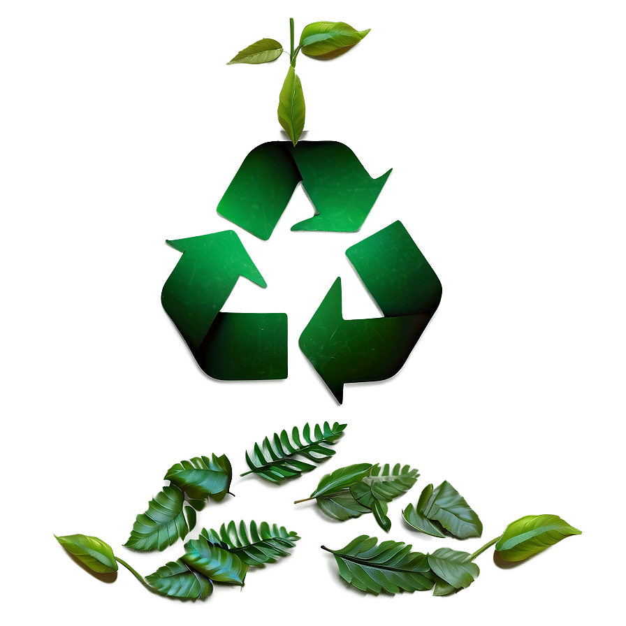 Recycle Symbol With Leaves Design Png 05252024