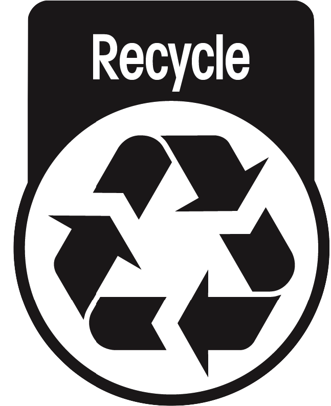 Recycling Symbol Blackon Blue Background.png