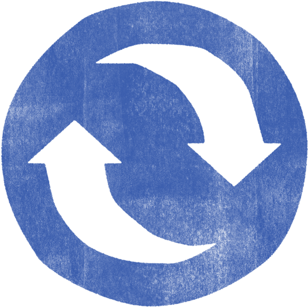 Recycling Symbol Blue