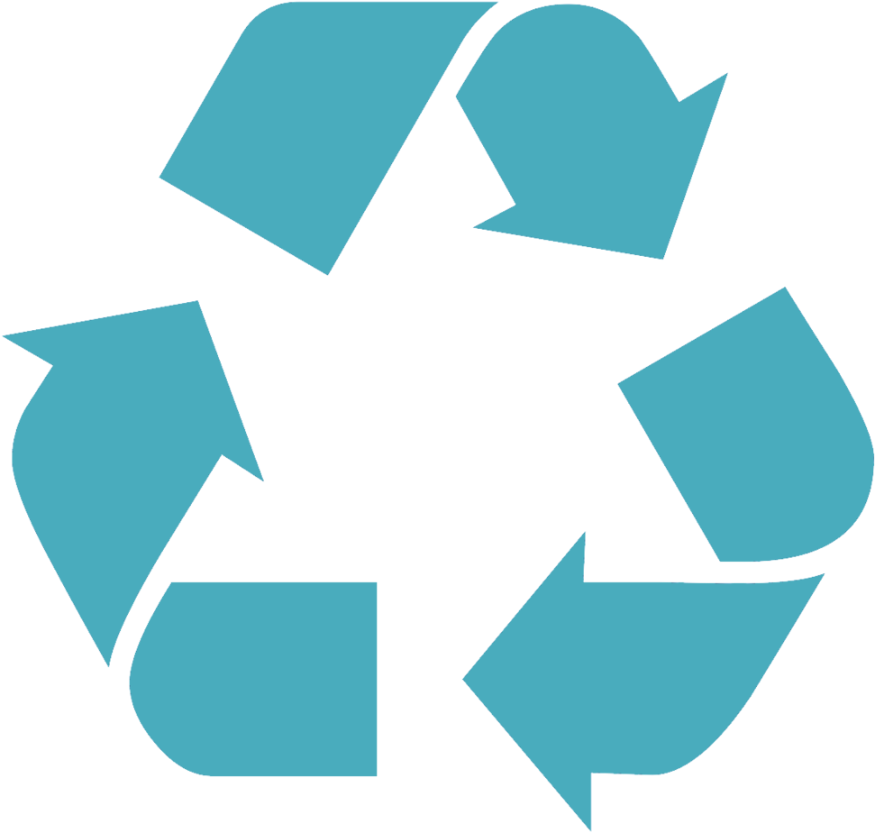 Recycling Symbol Blue Background