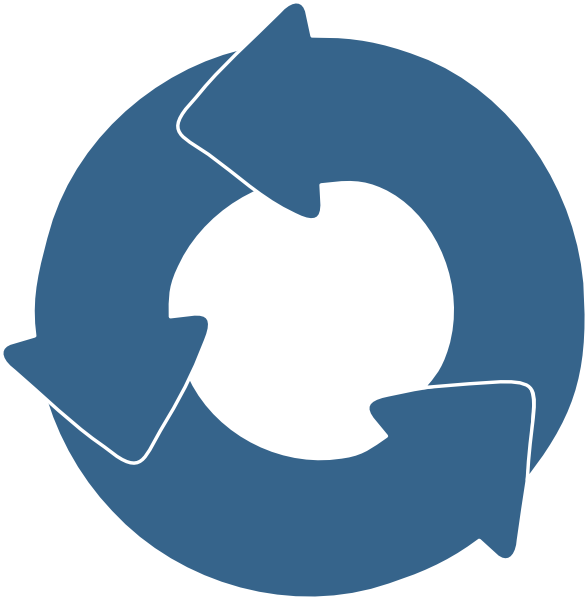 Recycling Symbol Blue