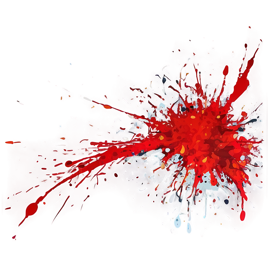 Red Abstract Art Splatter Png Uni15