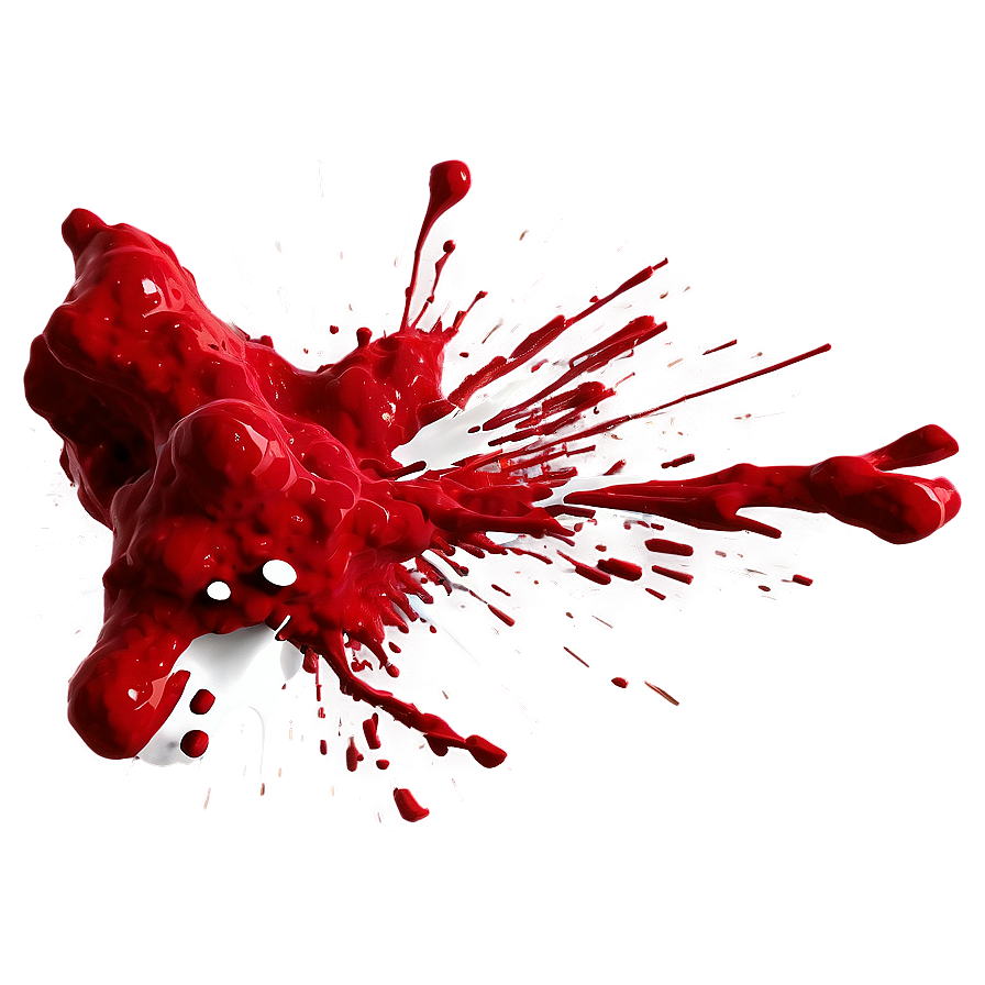 Red Acrylic Splatter Png Gji2