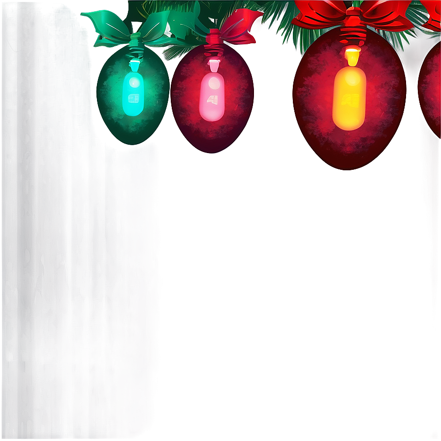 Red And Green Christmas Lights Png Nqu