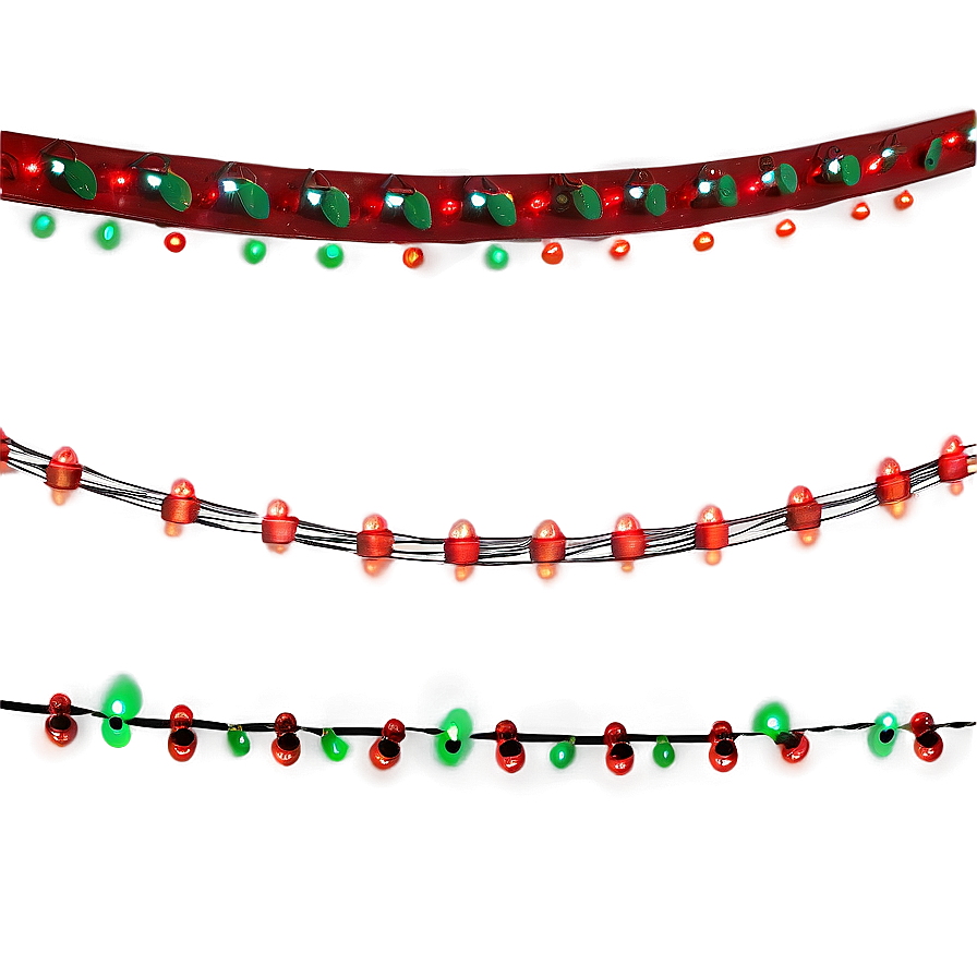 Red And Green Christmas String Lights Png 06292024