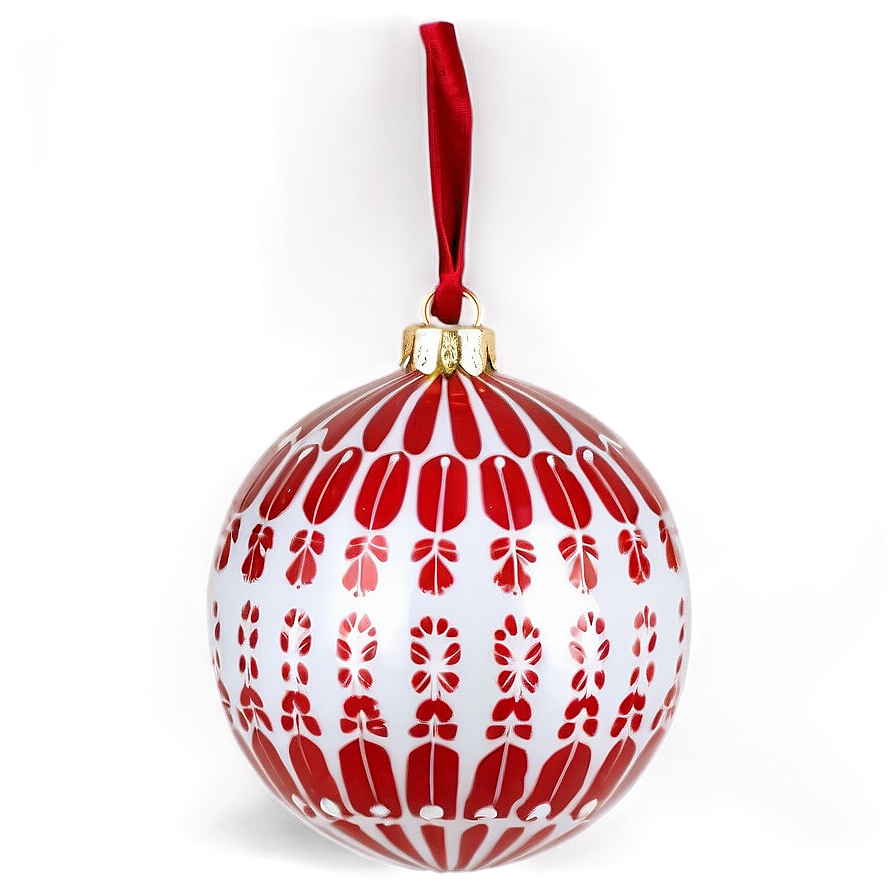 Red And White Ornament Png Cfi