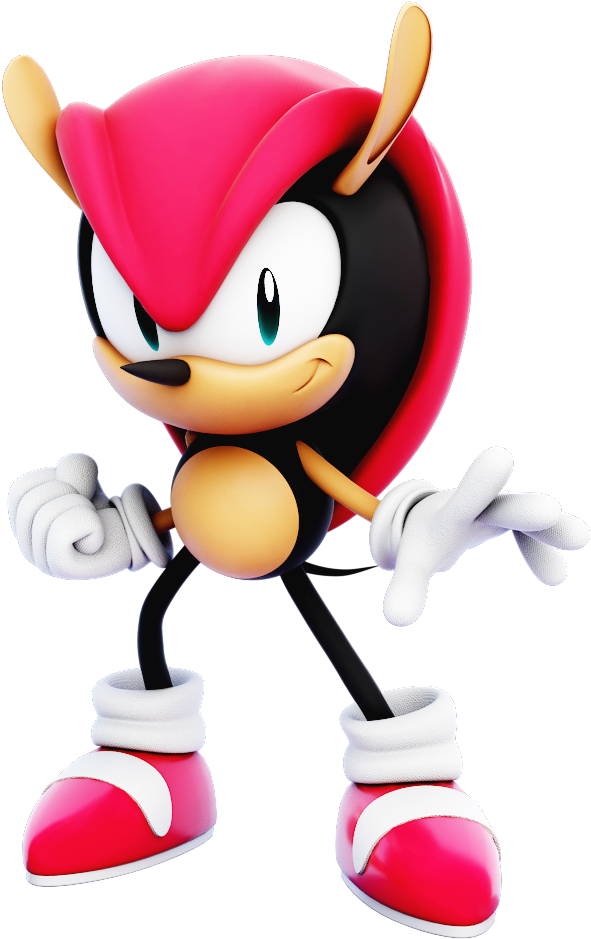 Red Anthropomorphic Hedgehog Character