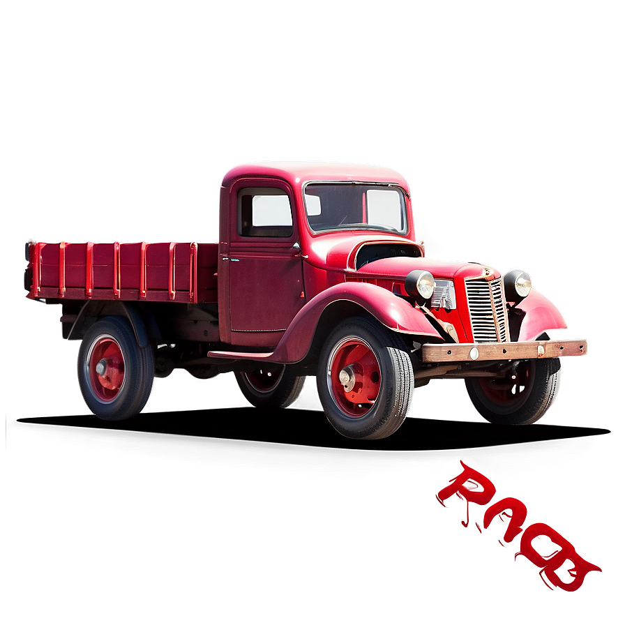 Red Antique Truck Png 06282024