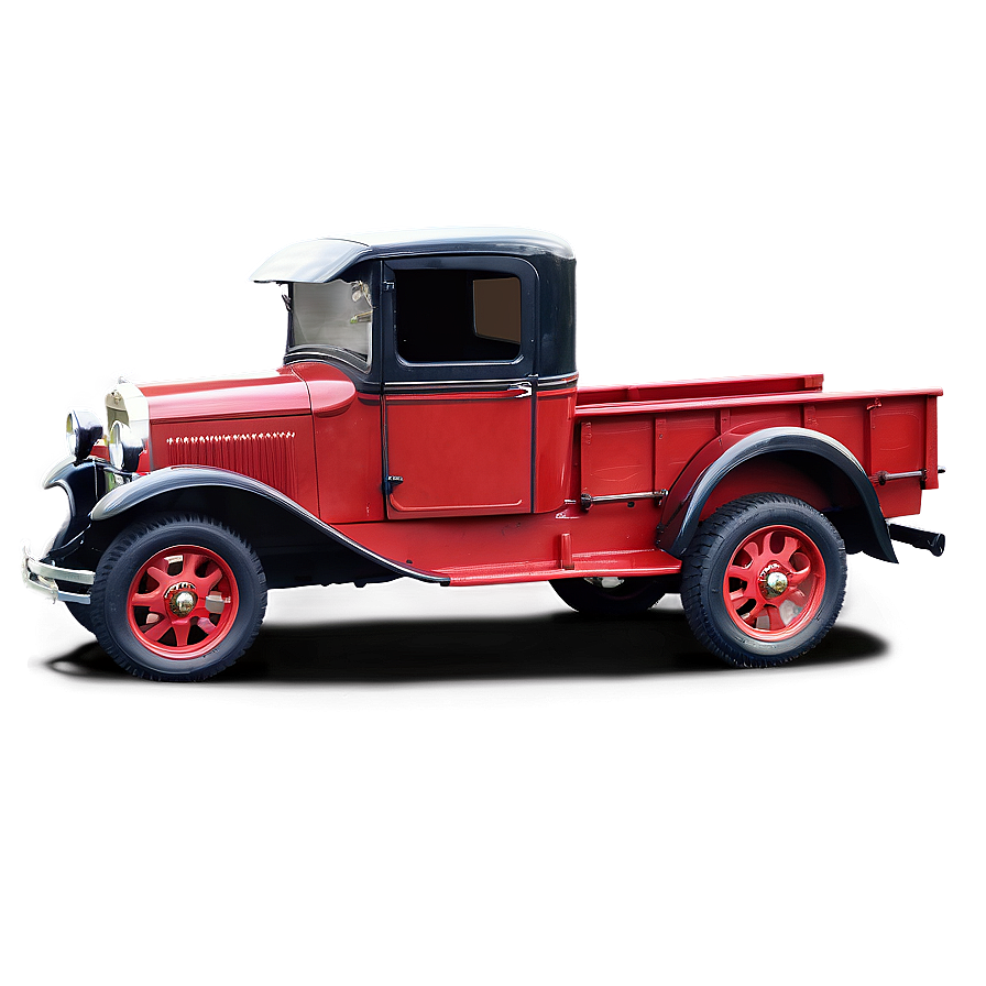 Red Antique Truck Png 2