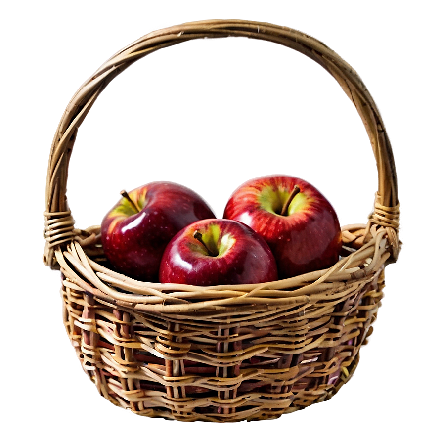 Red Apple Basket Png Jrc95