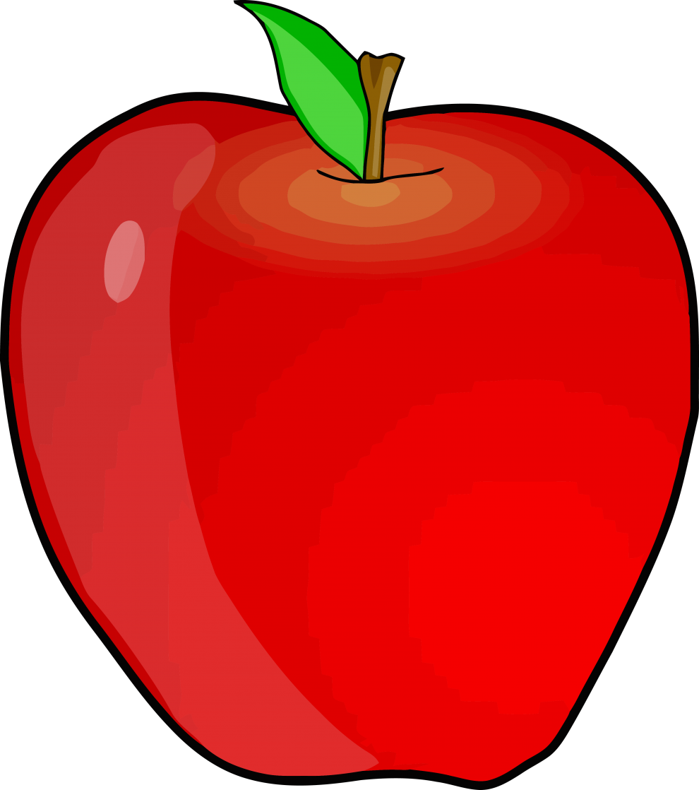 Red Apple Cartoon Illustration