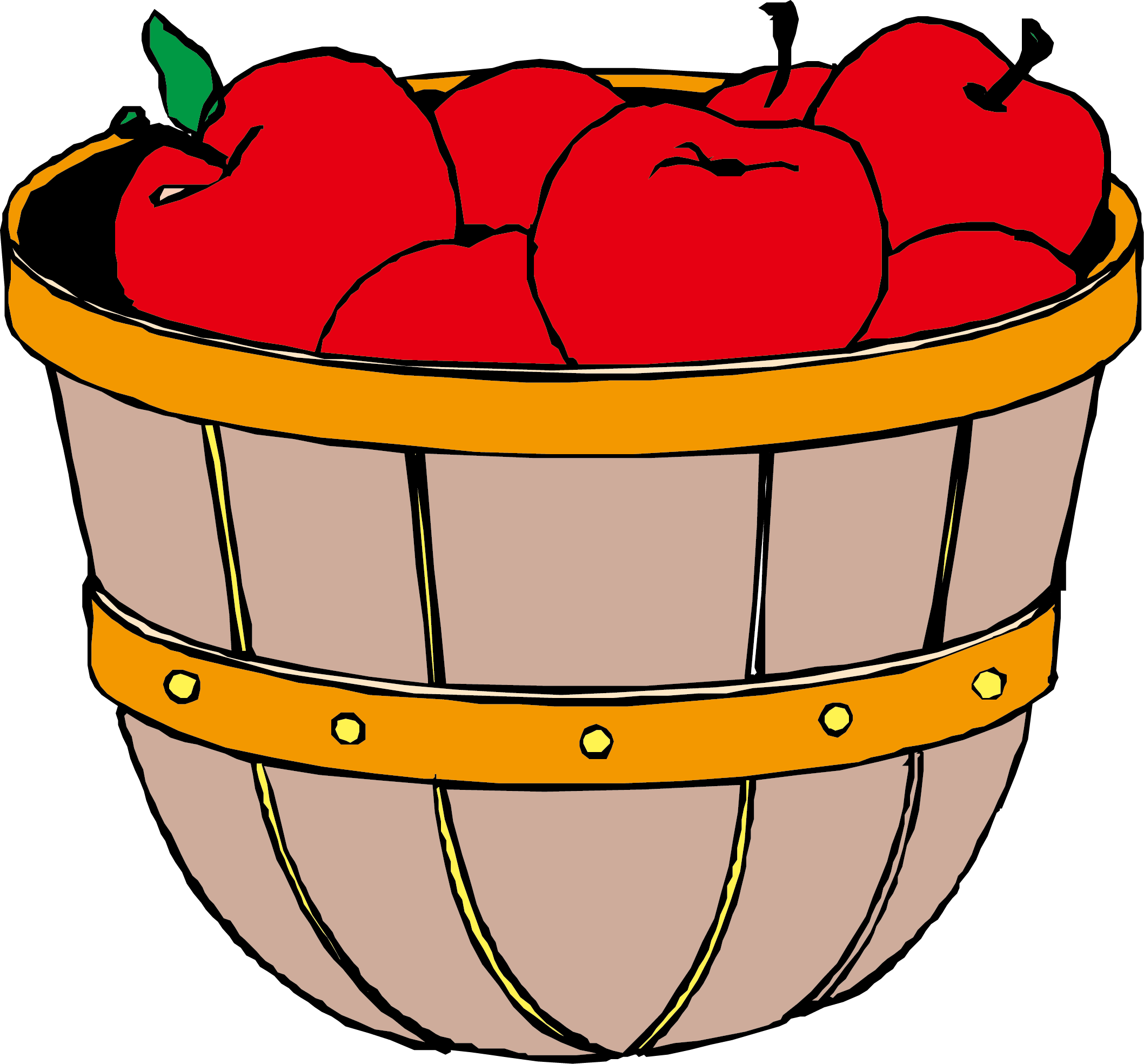 Red Applesin Wooden Basket