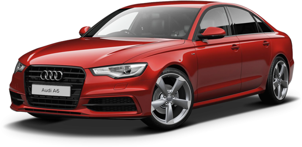 Red Audi A6 Sedan