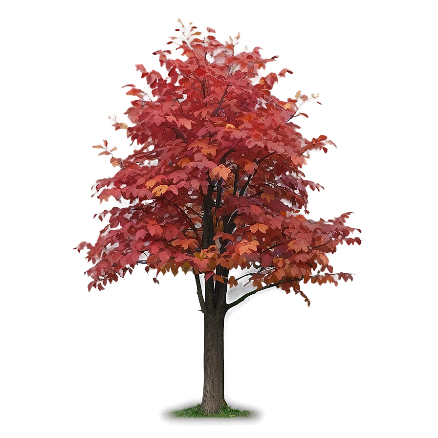 Red Autumn Tree Png Agk