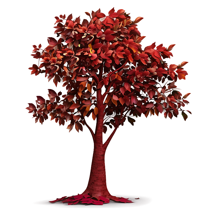 Red Autumn Tree Png Xjl87