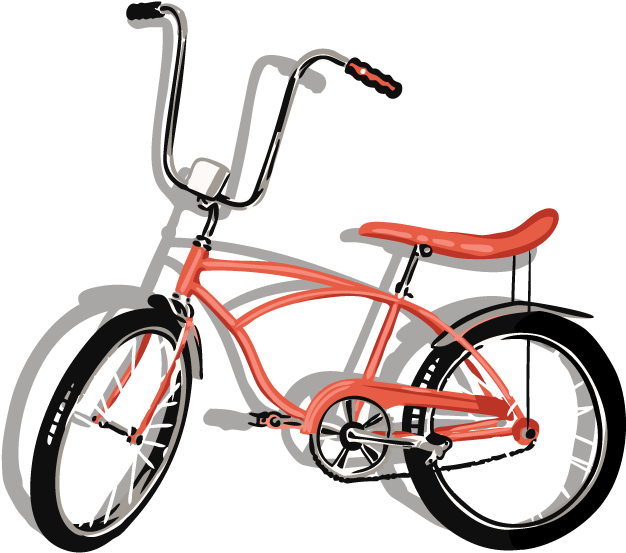 Red B M X Bike Illustration