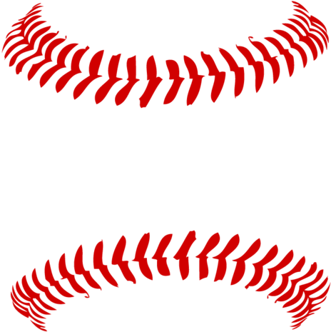 Red Baseball Stitches Graphic