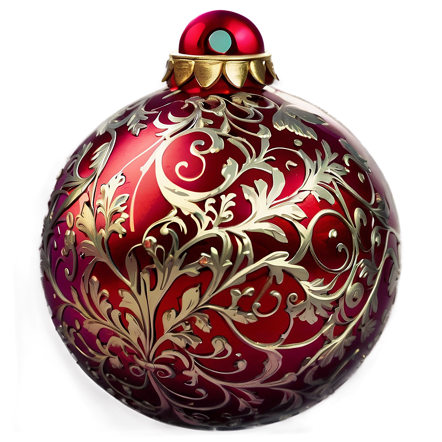 Red Bauble Ornament Png Vjn