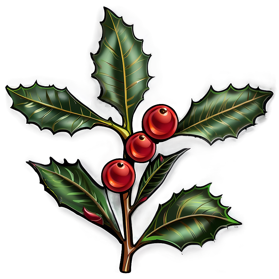 Red Berried Holly Png 05252024