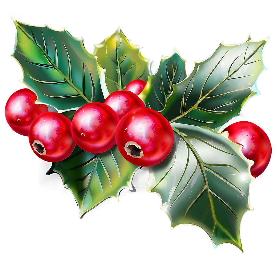 Red Berried Holly Png Nou