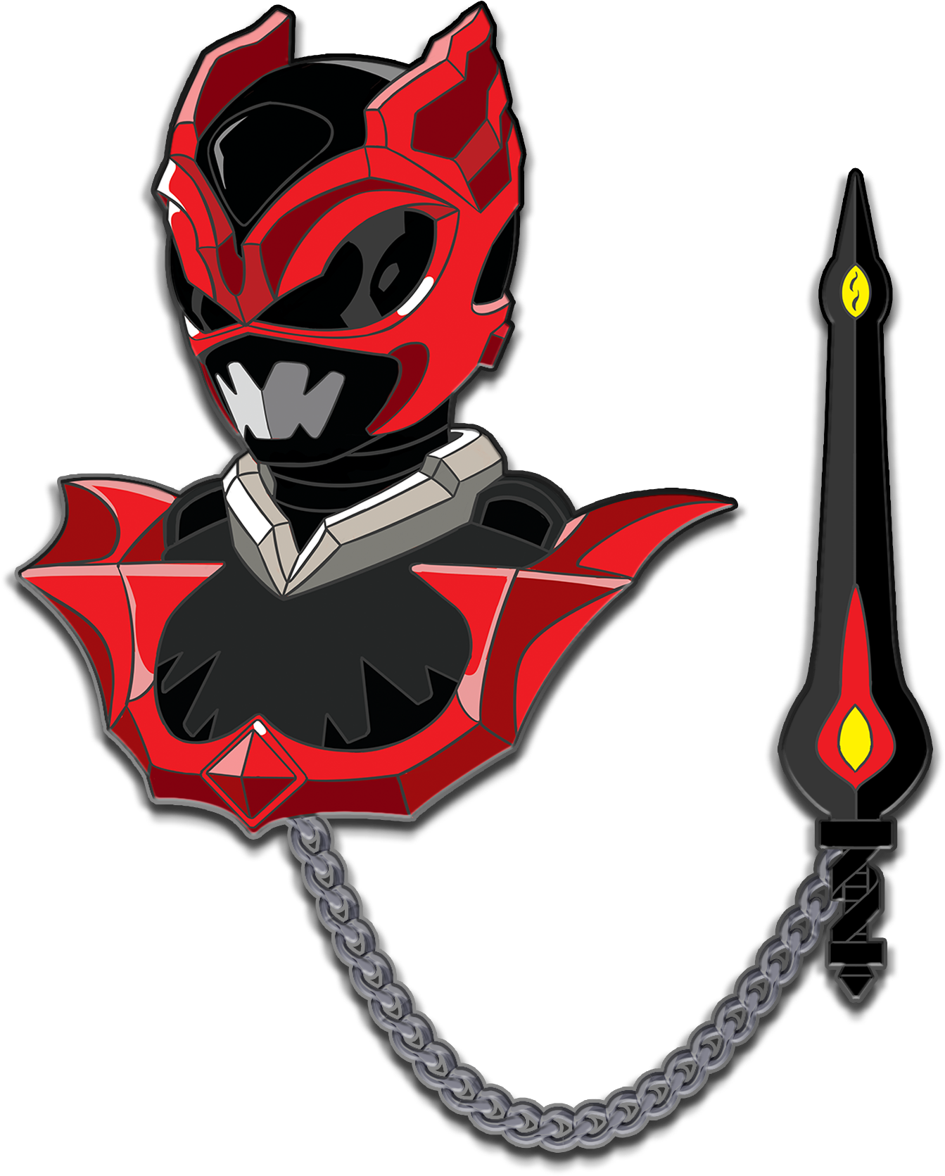 Red Black Anime Character Flaming Sword