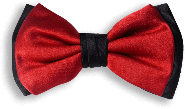 Red Black Bow Tie Formal Accessory