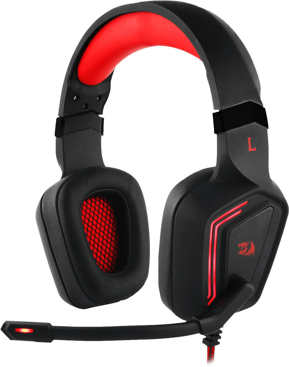 Red Black Gaming Headsetwith Microphone