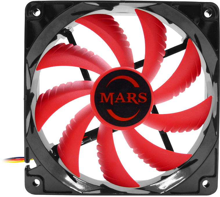 Red Black P C Case Fan M A R S