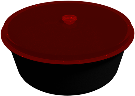 Red Black Plastic Tiffin Container