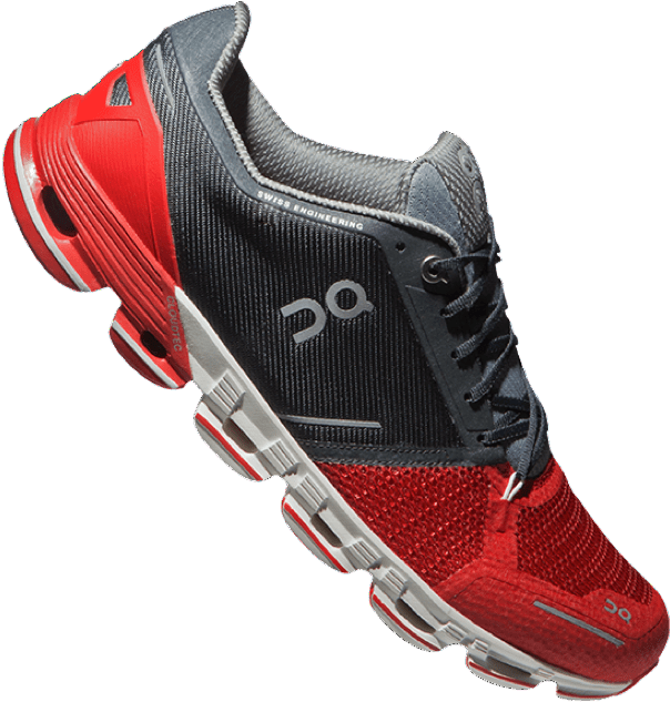 Red Black Running Shoe Profile View