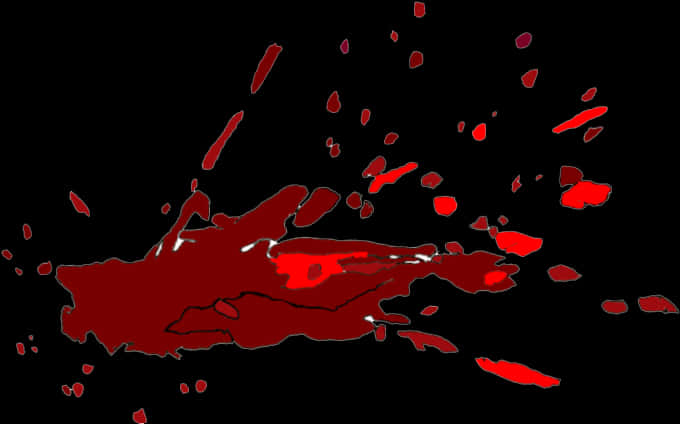 Red Blood Splatter Graphic