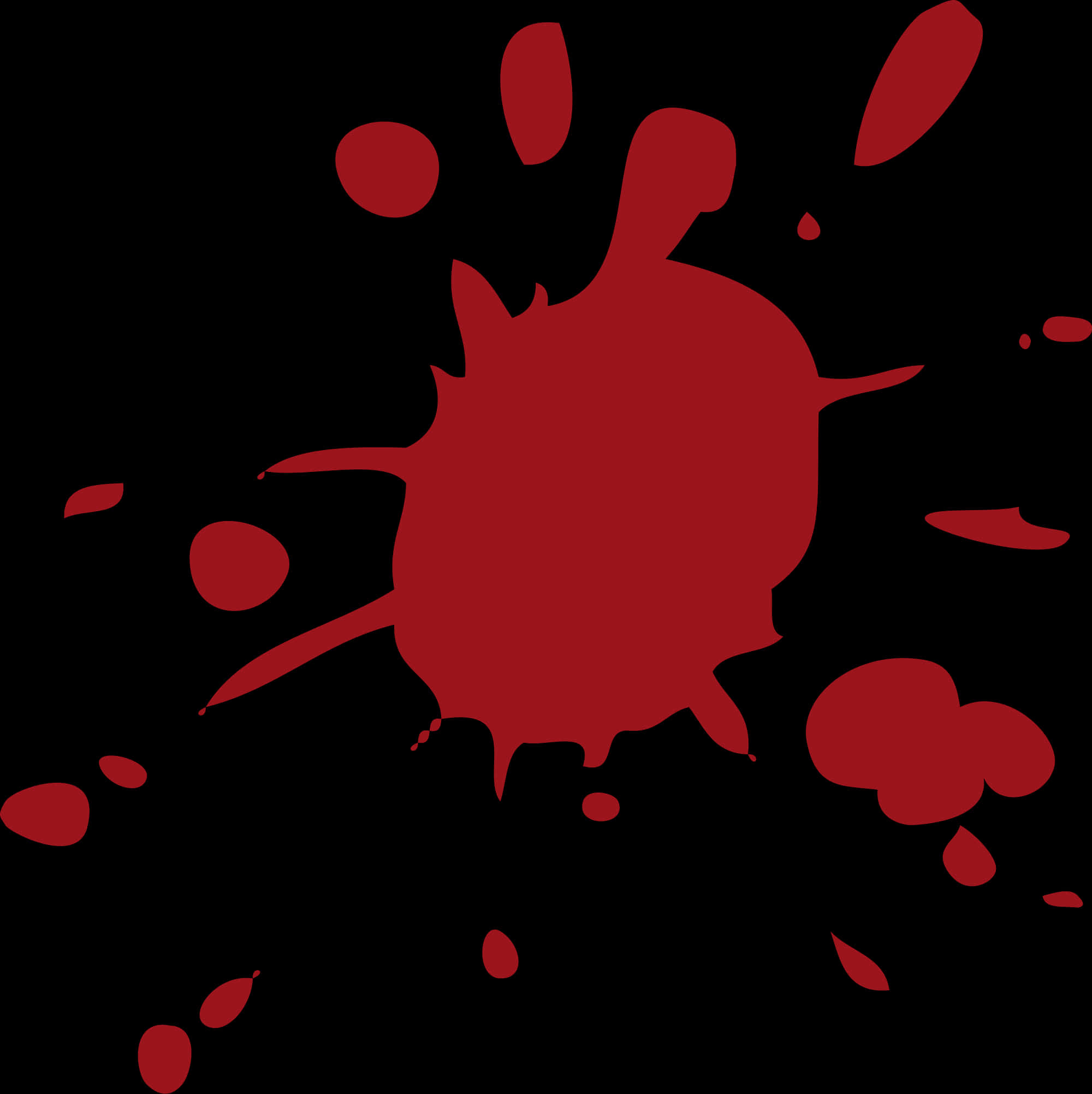 Red Blood Splatter Graphic