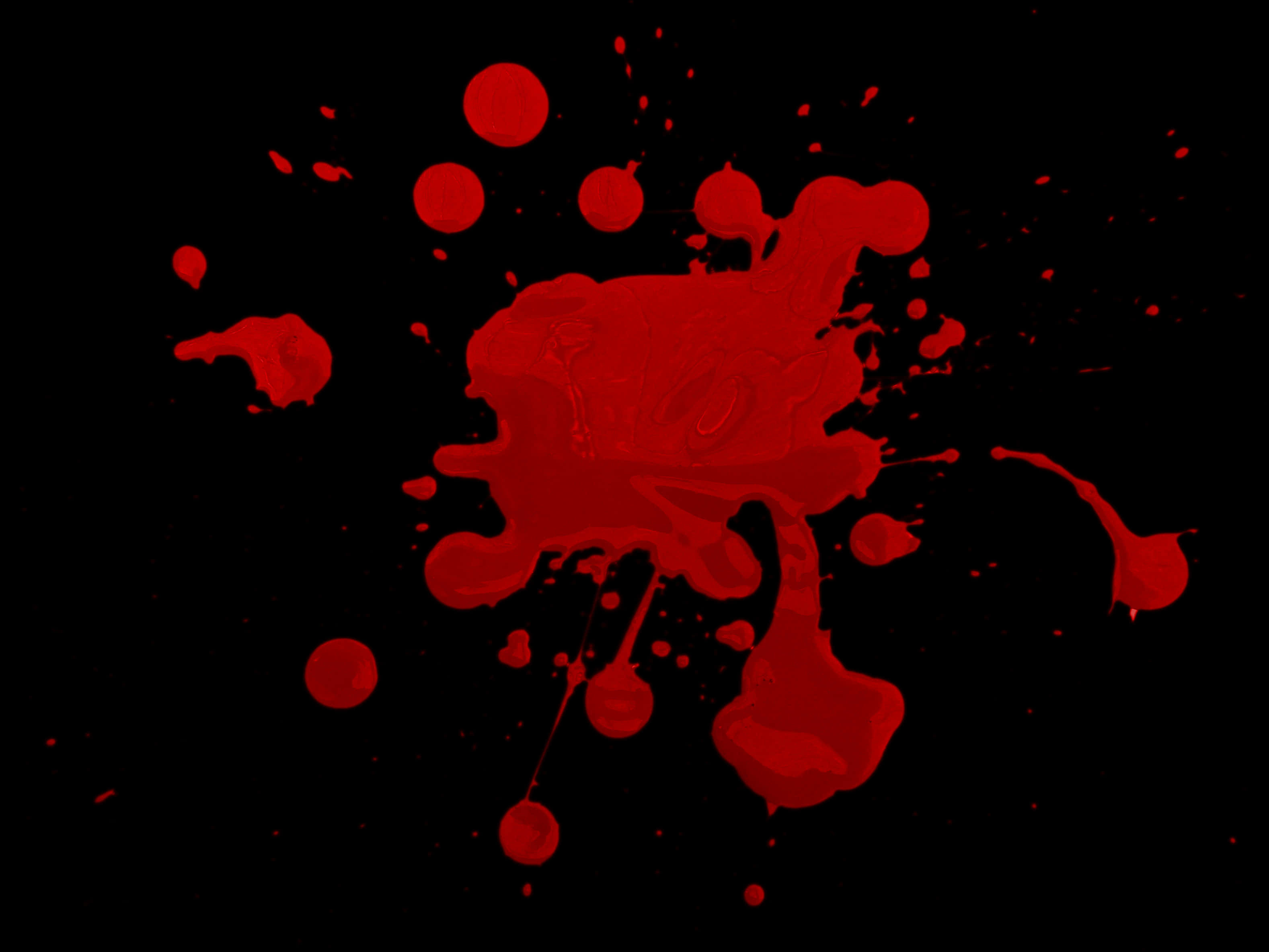 Red Blood Splatteron Black Background