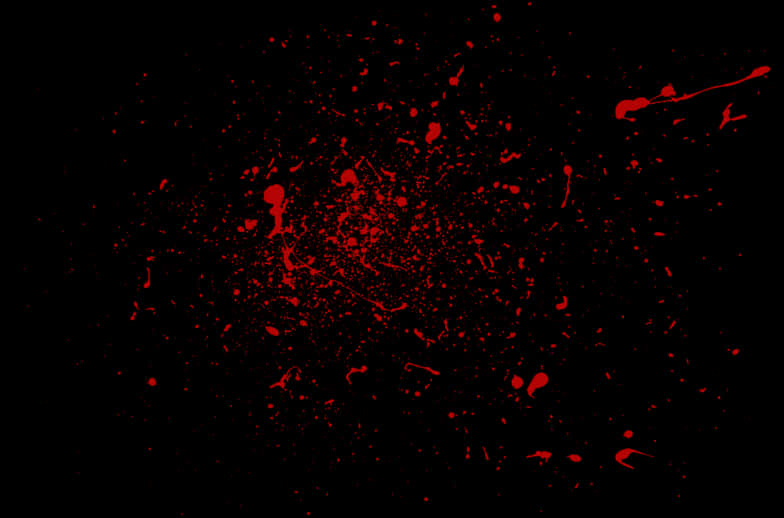 Red Blood Splatteron Black Background