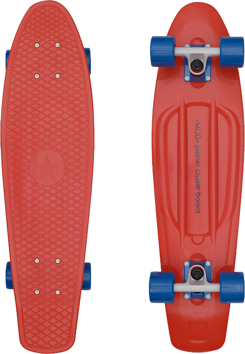 Red Blue Penny Skateboard