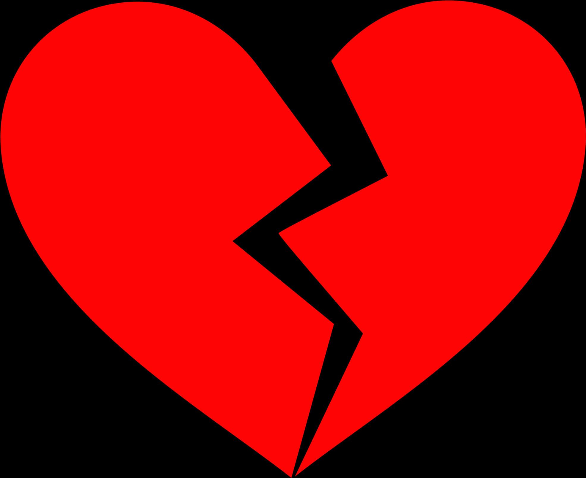 Red Broken Heart Graphic